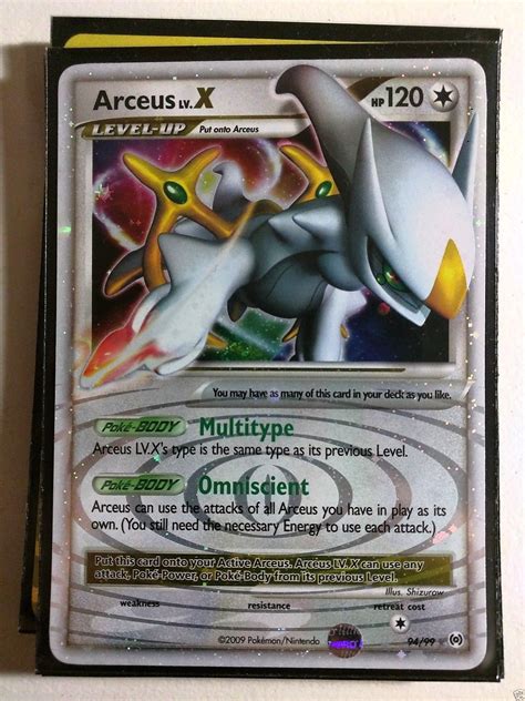 pokemon card arceus lv x